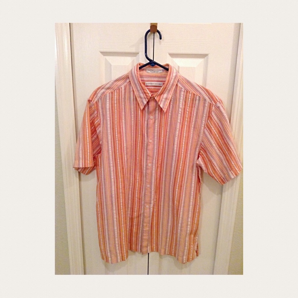 Geoffrey Beene Short Sleeve Button Down Size M
